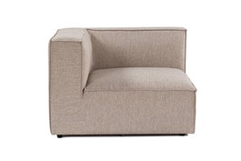Atelier Del Sofa L1 Sofá 1 Plaza, Tela Lino, Beige Arena, Estructura Haya